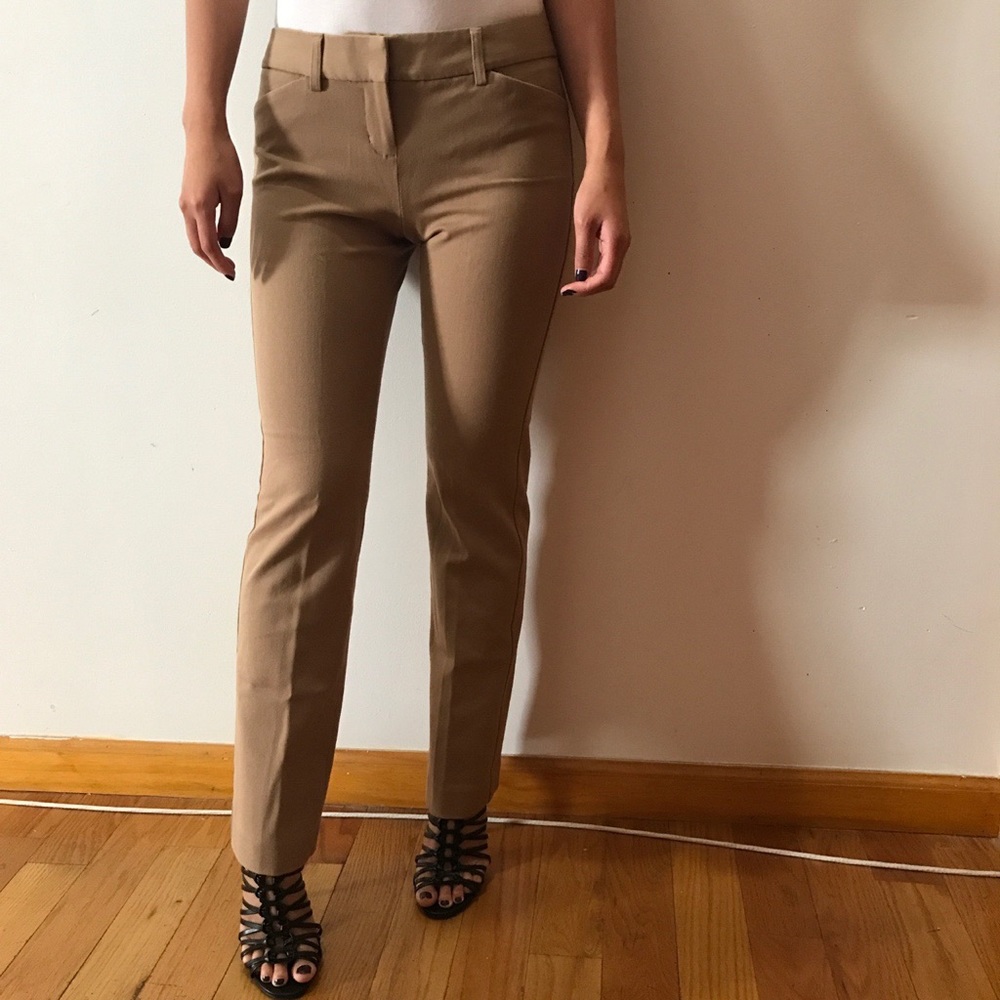 Beige/tan express editor pants 00 petite